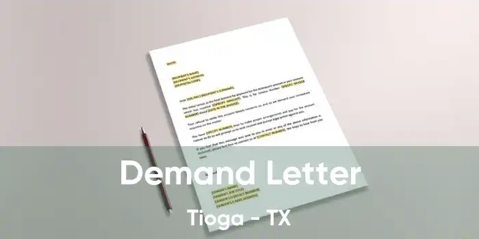 Demand Letter Tioga - TX