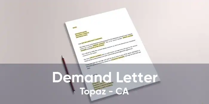 Demand Letter Topaz - CA