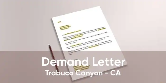 Demand Letter Trabuco Canyon - CA