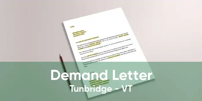 Demand Letter Tunbridge - VT