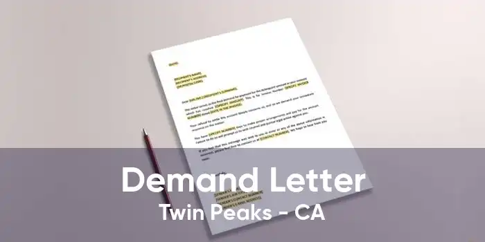 Demand Letter Twin Peaks - CA