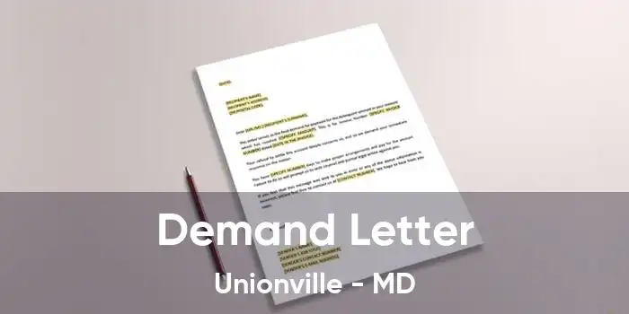  Demand Letter Unionville - MD