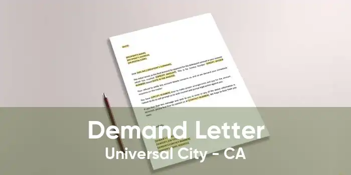 Demand Letter Universal City - CA