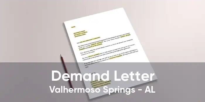 Demand Letter Valhermoso Springs - AL