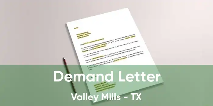 Demand Letter Valley Mills - TX