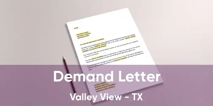  Demand Letter Valley View - TX