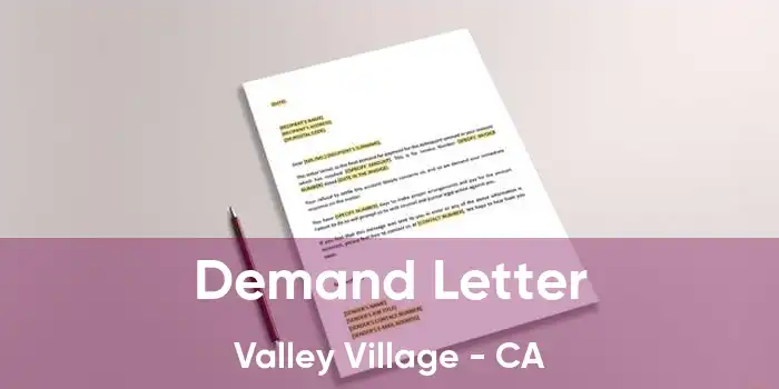 Demand Letter Valley Village - CA