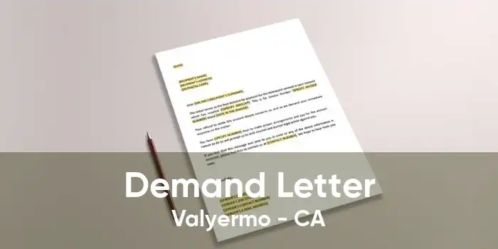 Demand Letter Valyermo - CA