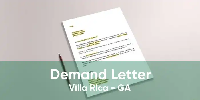 Demand Letter Villa Rica - GA