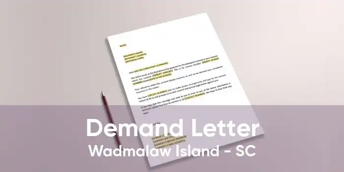 Demand Letter Wadmalaw Island - SC