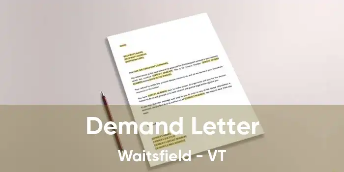  Demand Letter Waitsfield - VT