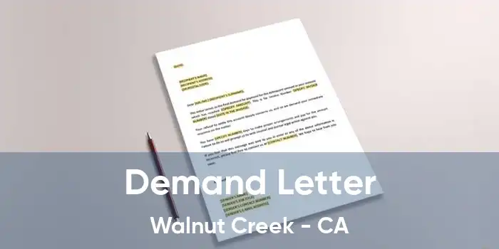 Demand Letter Walnut Creek - CA