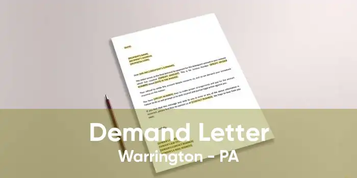 Demand Letter Warrington - PA