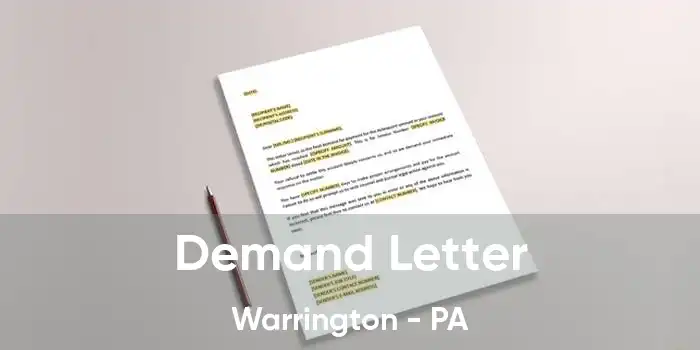 Demand Letter Warrington - PA