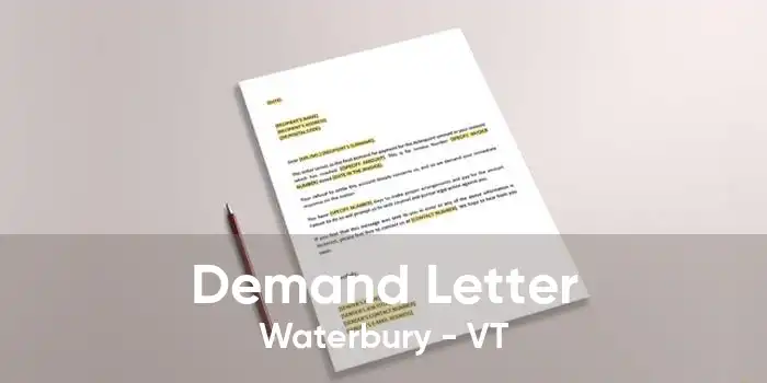Demand Letter Waterbury - VT
