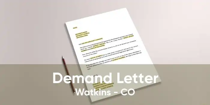 Demand Letter Watkins - CO