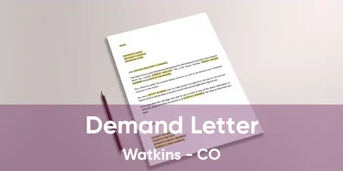 Demand Letter Watkins - CO