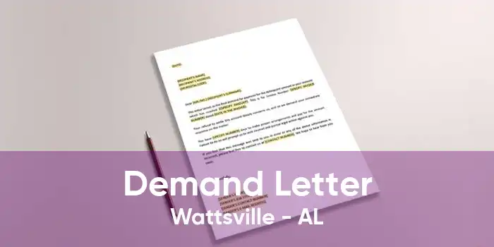 Demand Letter Wattsville - AL