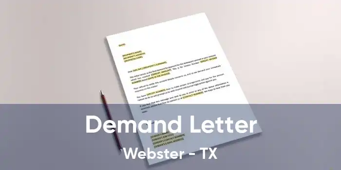 Demand Letter Webster - TX