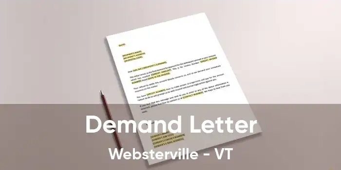 Demand Letter Websterville - VT