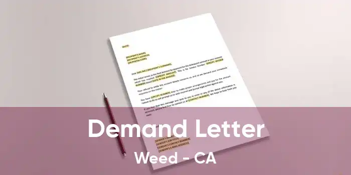 Demand Letter Weed - CA