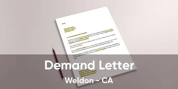 Demand Letter Weldon - CA