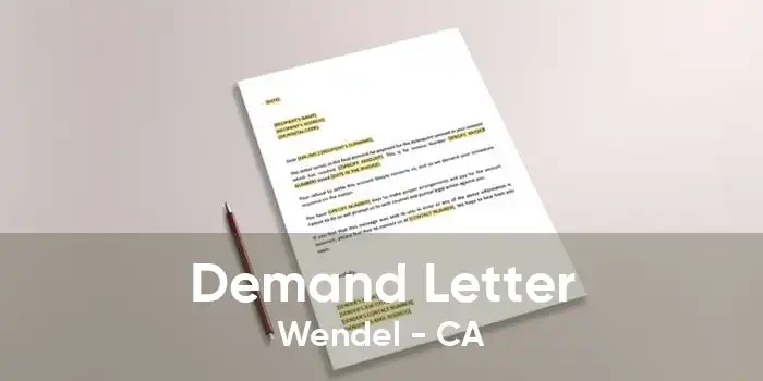 Demand Letter Wendel - CA