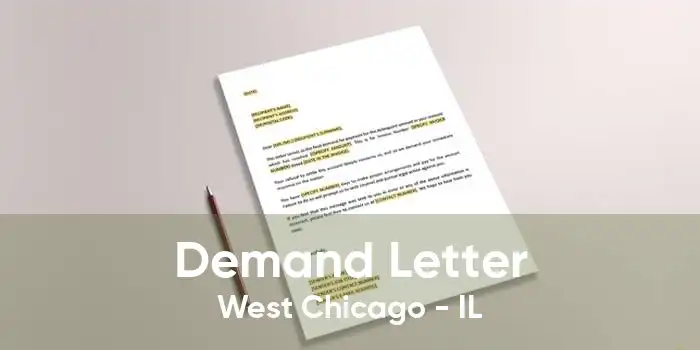 Demand Letter West Chicago - IL