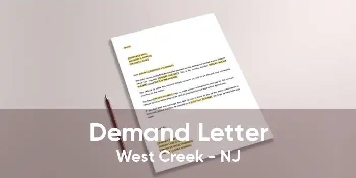 Demand Letter West Creek - NJ