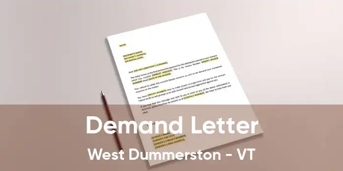 Demand Letter West Dummerston - VT