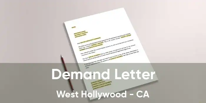 Demand Letter West Hollywood - CA