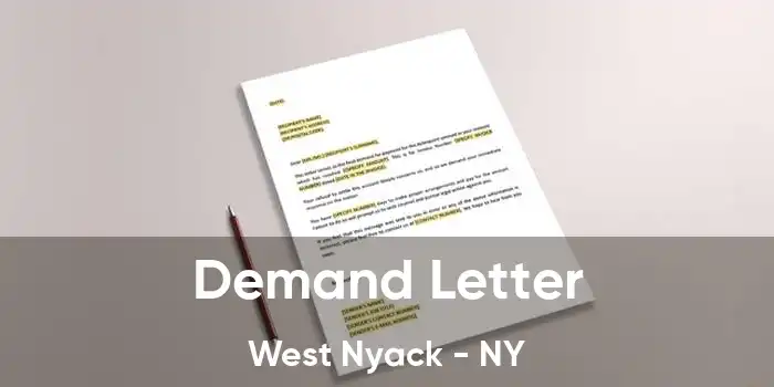 Demand Letter West Nyack - NY