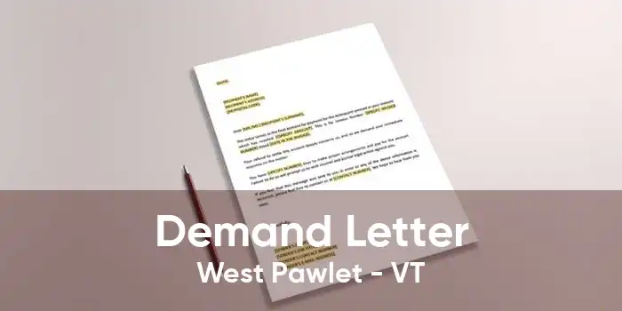 Demand Letter West Pawlet - VT