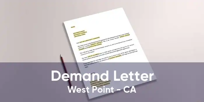 Demand Letter West Point - CA