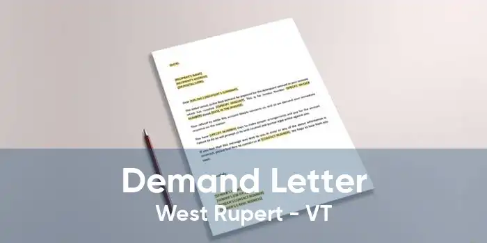 Demand Letter West Rupert - VT