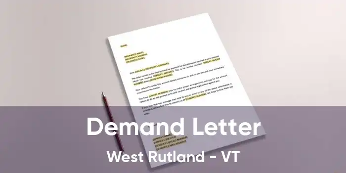 Demand Letter West Rutland - VT