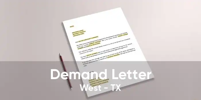 Demand Letter West - TX