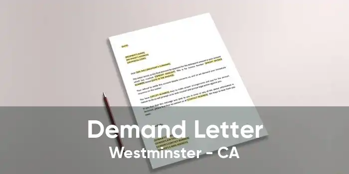Demand Letter Westminster - CA