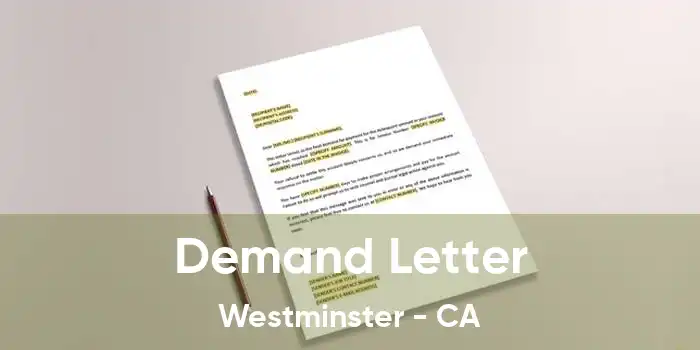 Demand Letter Westminster - CA