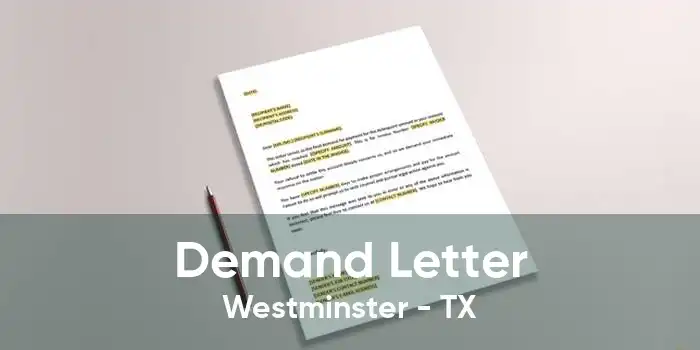 Demand Letter Westminster - TX