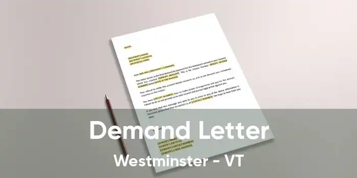 Demand Letter Westminster - VT