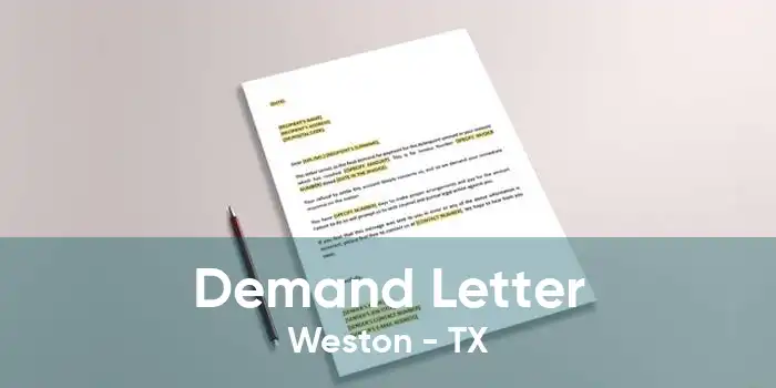 Demand Letter Weston - TX