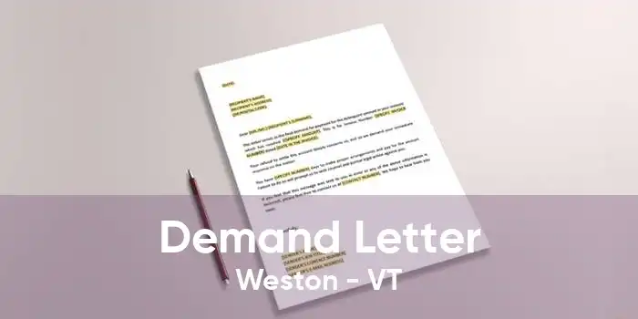 Demand Letter Weston - VT