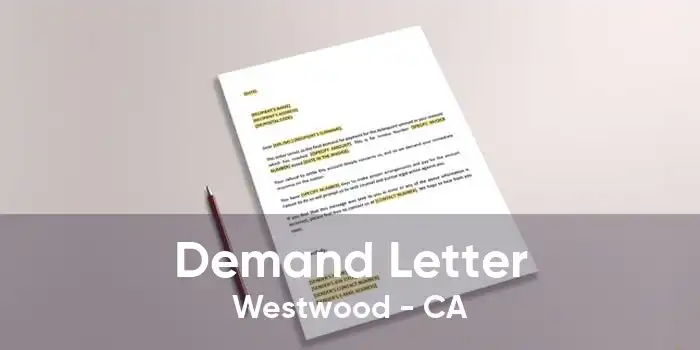 Demand Letter Westwood - CA