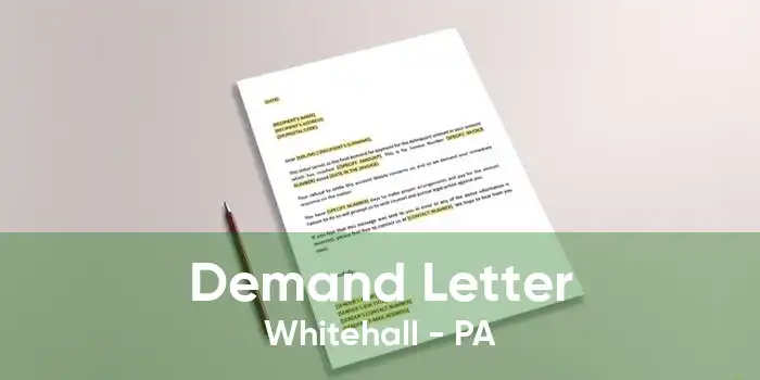 Demand Letter Whitehall - PA