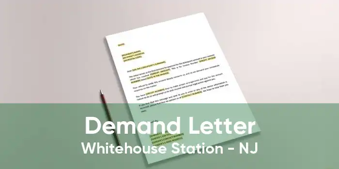 Demand Letter Whitehouse Station - NJ