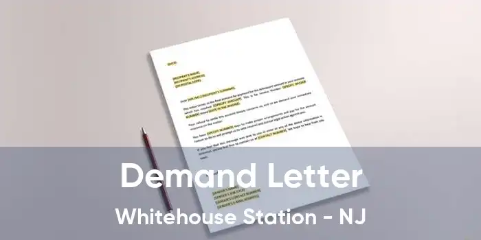 Demand Letter Whitehouse Station - NJ