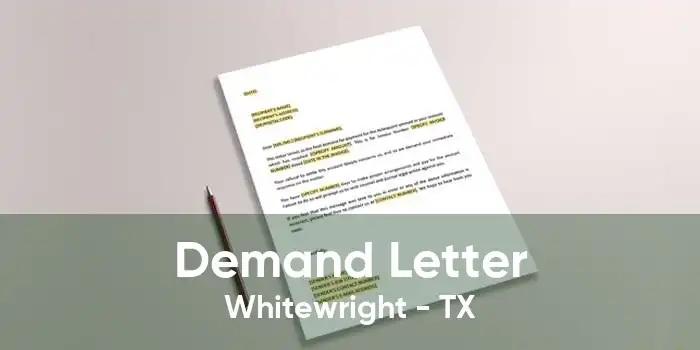 Demand Letter Whitewright - TX