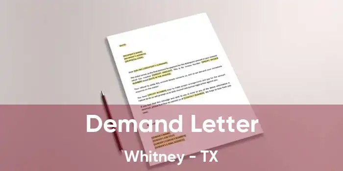 Demand Letter Whitney - TX