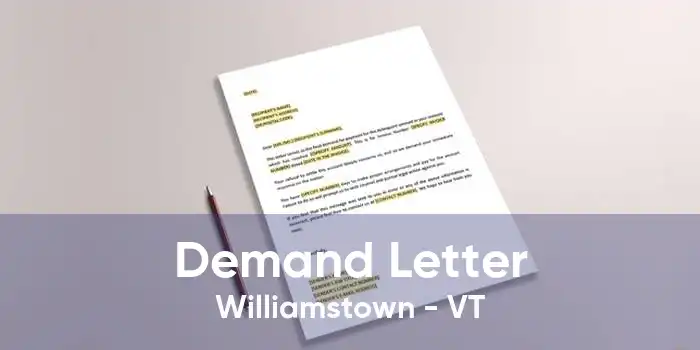 Demand Letter Williamstown - VT